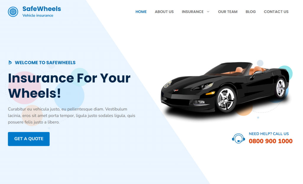 Car Company Website Template