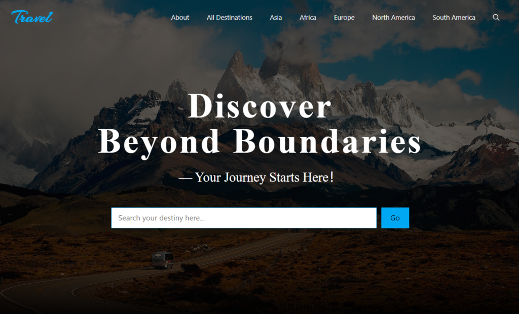 Travel Website Template