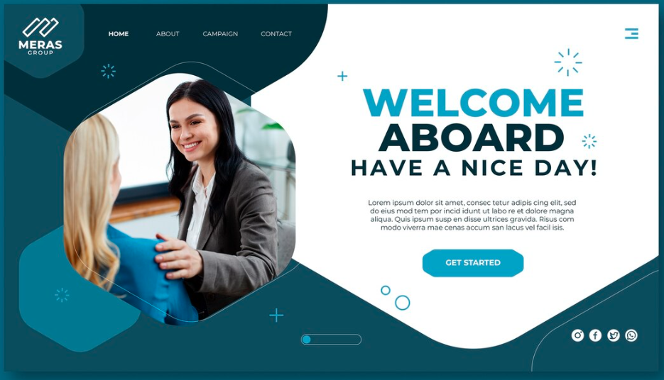 Landing page design