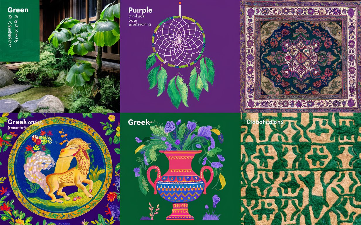 Cultural representation For Green & Purple Colors