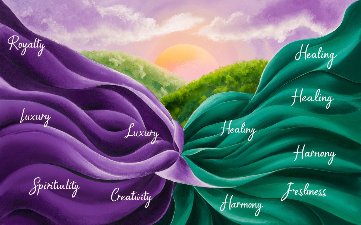 Green and purple color meanings