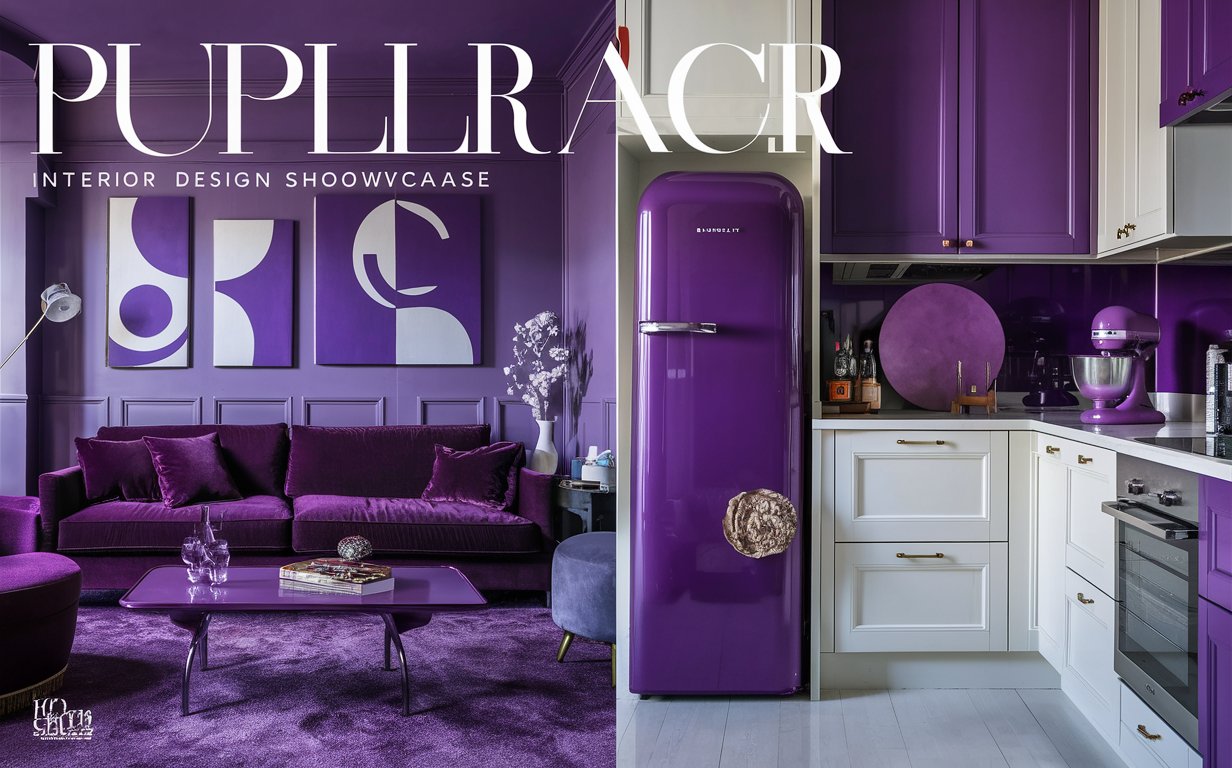 Purple color in interior design